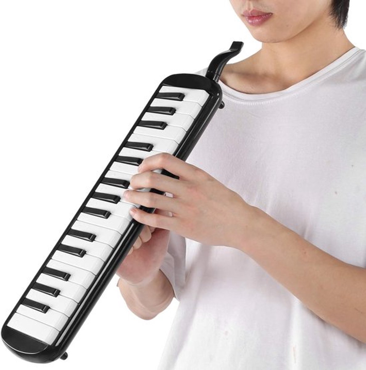 Melodica Set met 32 Toetsen, Piano Stijl Wind Pianica voor Beginners, Geschikt voor Volwassenen en Kinderen, Inclusief Draagtas en Ondersteuning voor Oefening