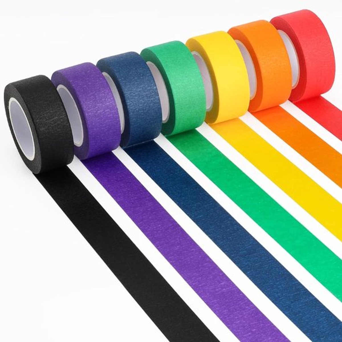 Kleurrijke Washi Tape Set van 7 Rollen, 23mm x 13m, Geschikt voor Knutselen, Decoratie en Labeling