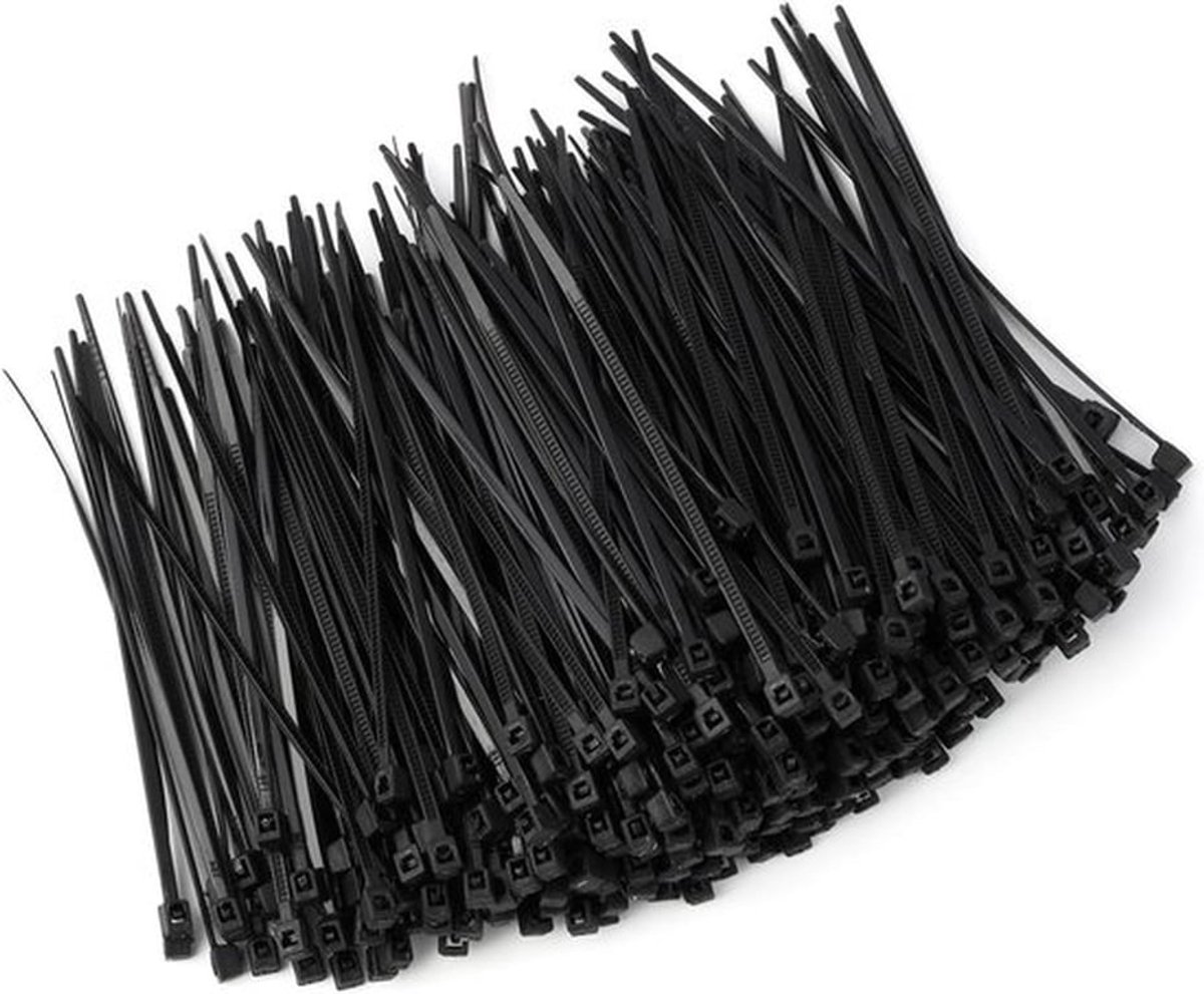 Set van Zelfsluitende Nylon Kabelbinders, Zwart, 80mm x 1.8mm, Sterk en Duurzaam, Ideaal voor Huishoudelijk Gebruik, Tuin en Elektronica (300)