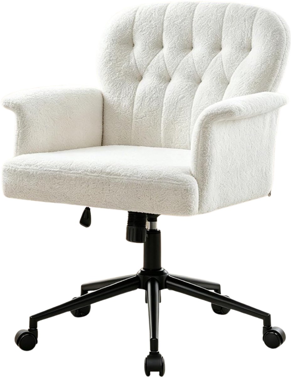 Lìon® Ergonomische Bureaustoel - Bureaustoel - Bureaustoelen - Wit - 49cm x 59cm x 98cm