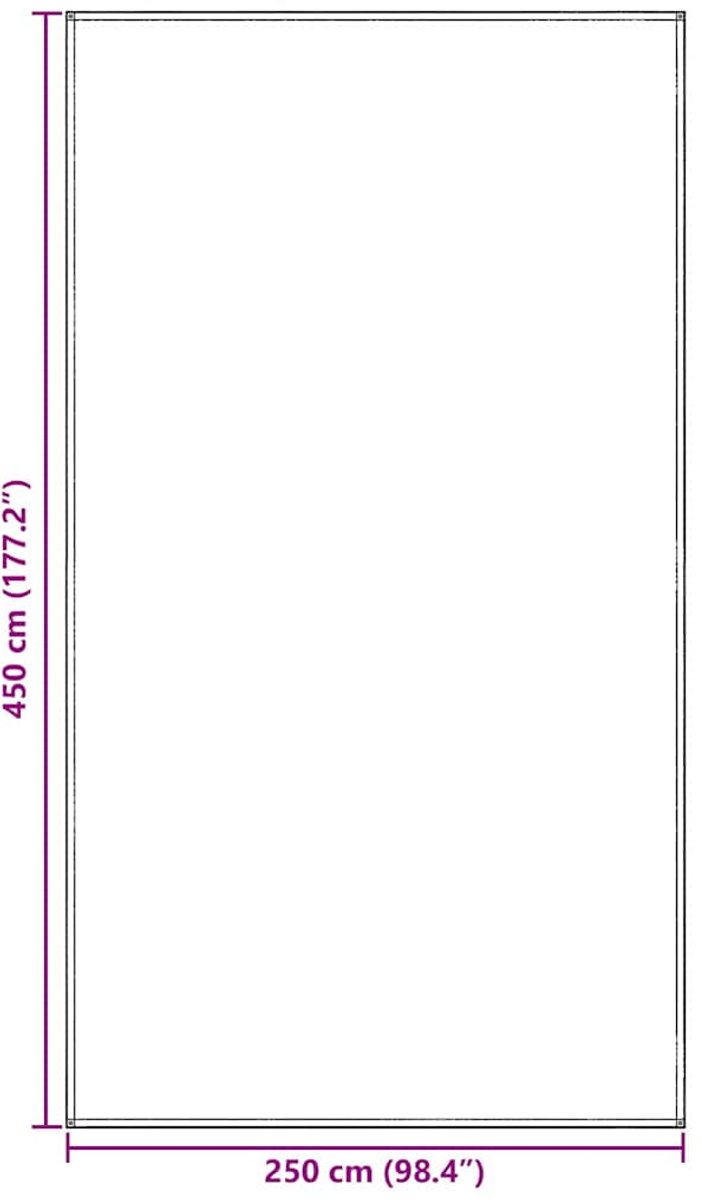 vidaXL - Tenttapijt - Lichtgrijs - 450 - x - 250 - cm - Polyetheen van Vidaxl — afbeelding 5