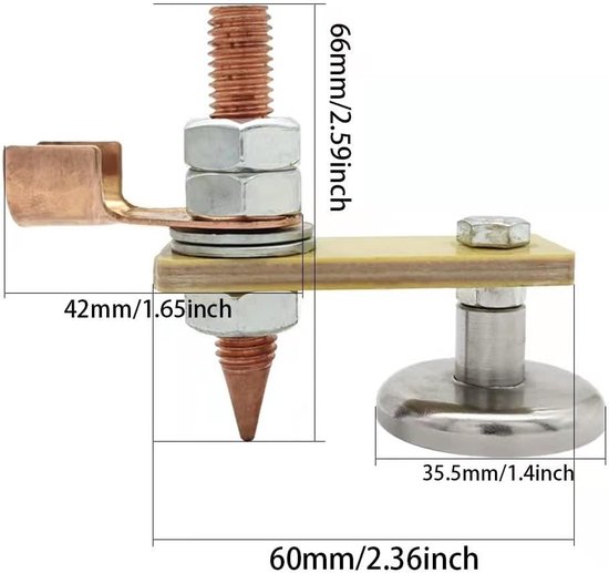 Sterke Magnetische Lasbeugel met Grondklem Ondersteuning voor Elektrisch Lassen en Veiligheid — afbeelding 5