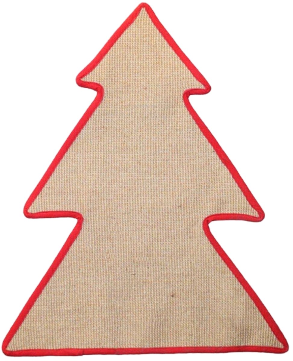 Cats Collection Kattenkrabmat Kerstboom – Krabmat voor Katten – 60 x 50 cm – Kerstdecoratie voor Kat – Huisdier kerst