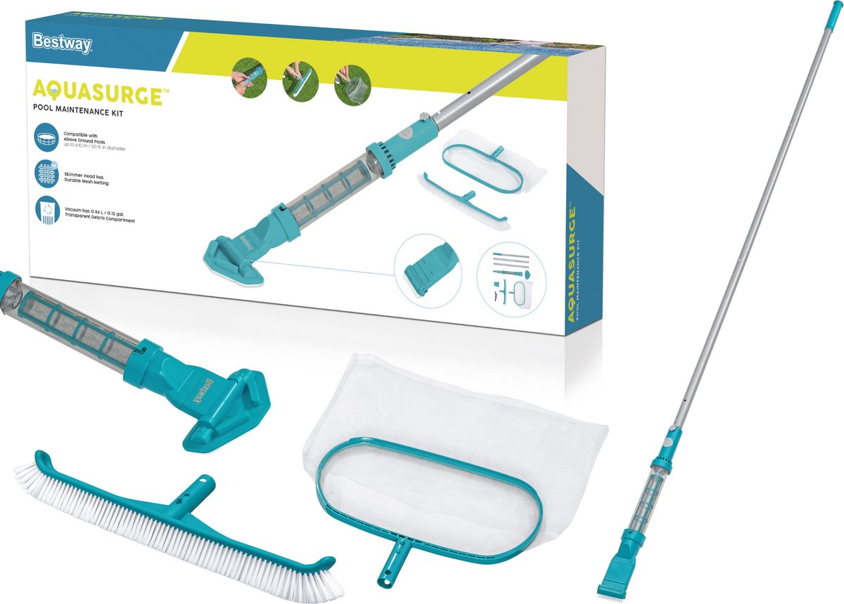 Bestway AquaSurge kit d'entretien avec aspirateur et skimmer