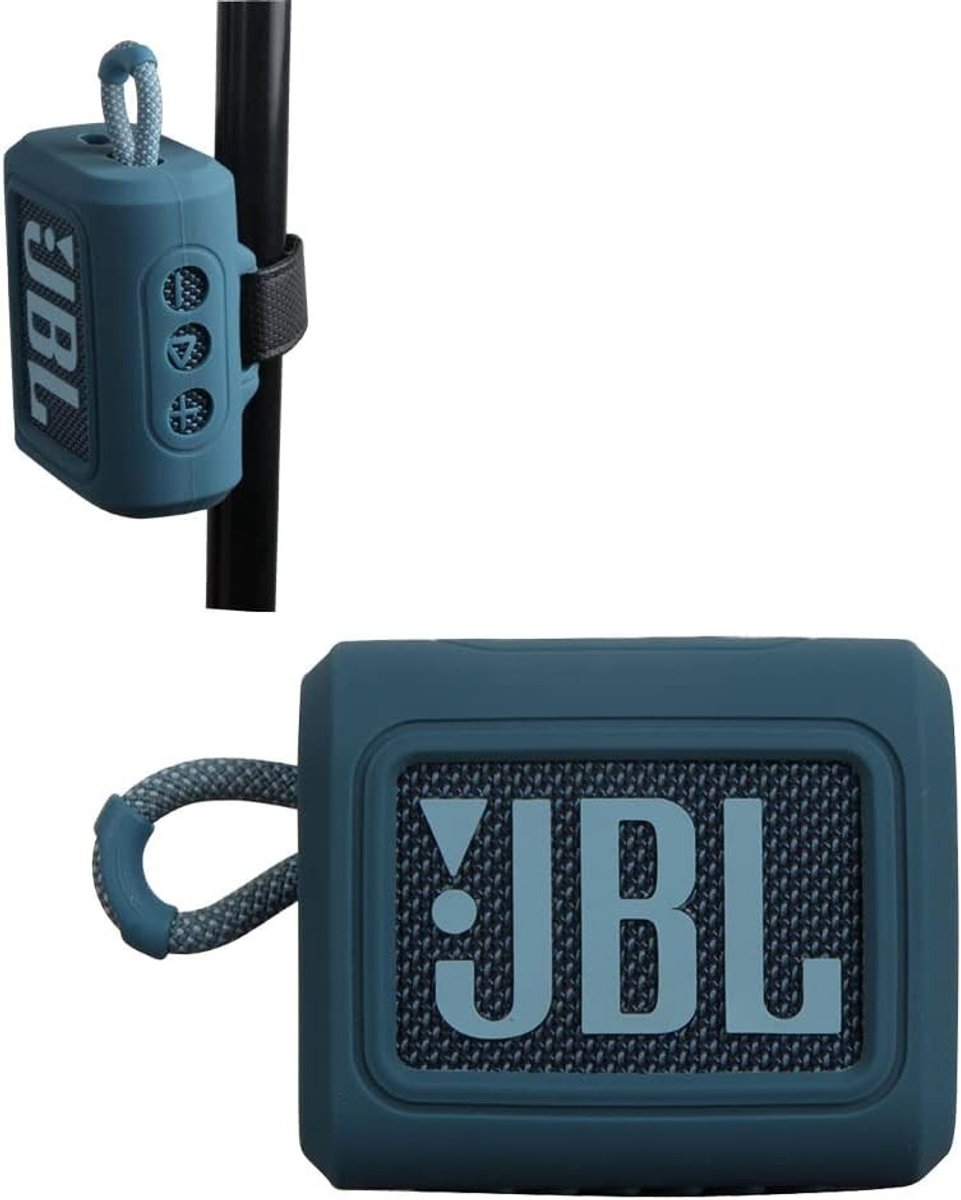 Silicone hoes voor waterdichte draagbare Bluetooth speaker, geschikt voor JBL GO 4 en GO 3, blauw