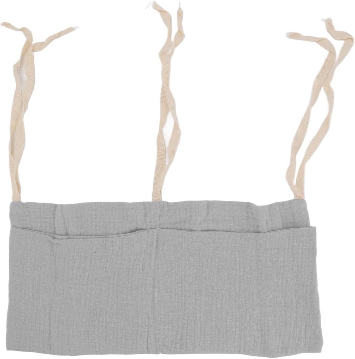 Opbergtas Babybedje - Wieg Organizer - Babykamer Organiseren - Verstelbare Riem - 38 x 18 cm - Grijs