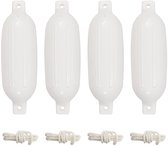 vidaXL - Bootstootkussens - 4 - st - Ø - 16x58 - cm - PVC - wit