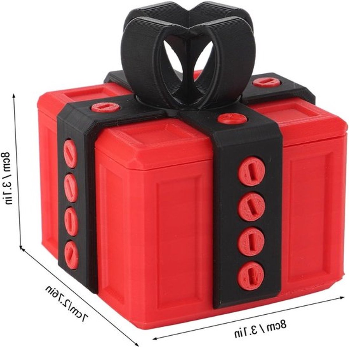 Vervelende Prank Schroefdoos, 3.1x3.1x3.1 Inch Hilarische Geldkaartcontainer voor Speelgoed en Vakantiedecoraties, Perfecte Cadeau voor Grappenmakers