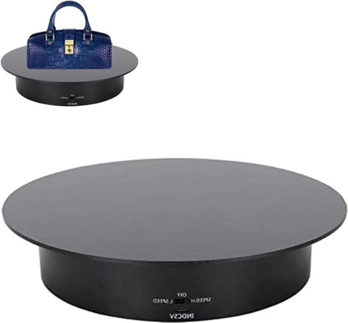 360° Rotatie Elektrische Draaitafel voor Fotografie, 2 Snelheden, 5KG Draagvermogen voor Sieraden, Horloges, Telefoons en Schoenen, Perfecte Display Stand