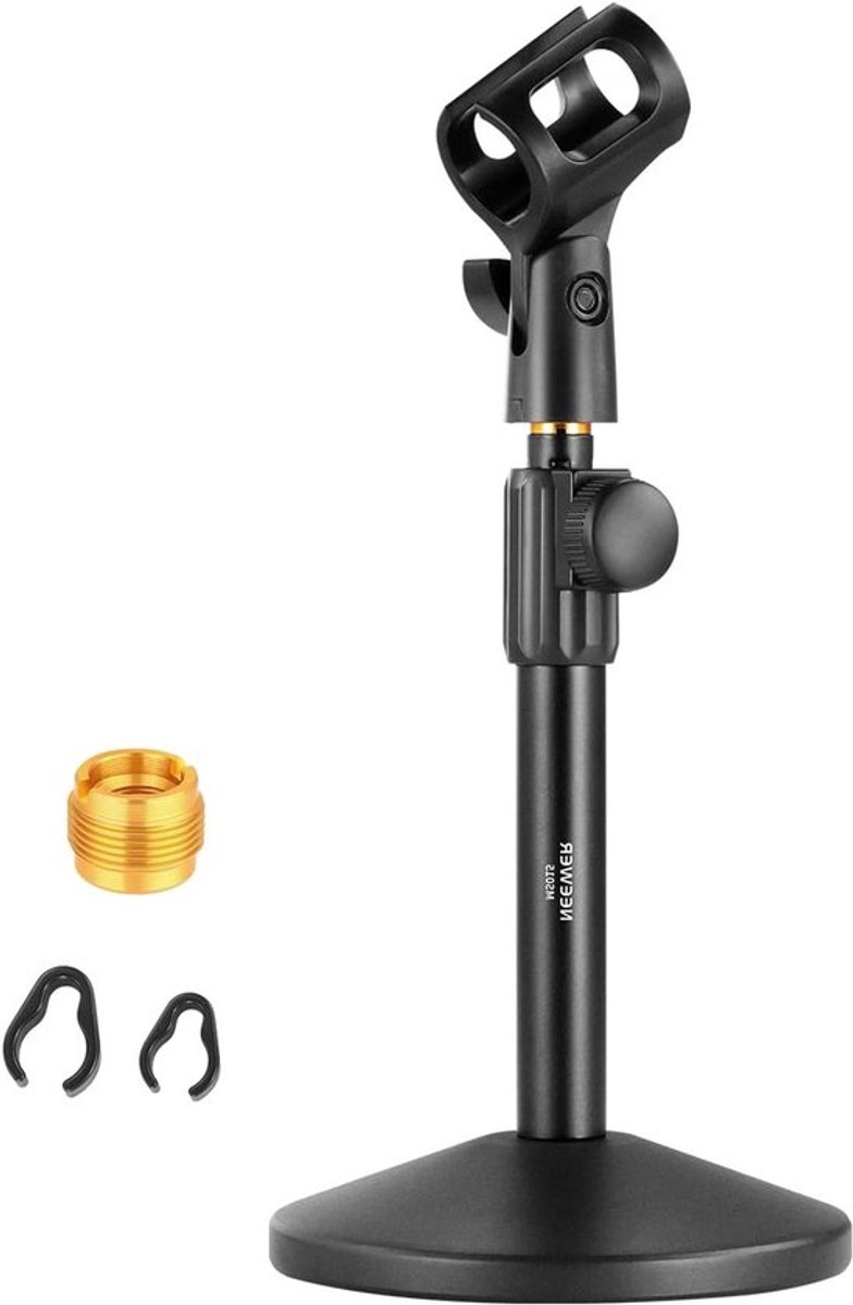 Verstelbare Microfoonstandaard voor Bureau, Tafelhouder met Clip en Adapter voor Blue Yeti, HyperX en Shure, Maximaal Draagvermogen
