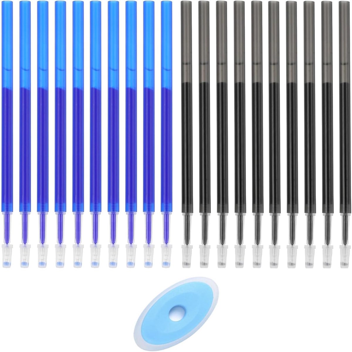 SnelShoppen - Set van 20 Navullingen voor Uitwisbare Balpen 0.5mm - 10 Blauw + 10 Zwart - Hoogwaardige Gel Balpen Inkt - Ideaal voor Thuis, School en