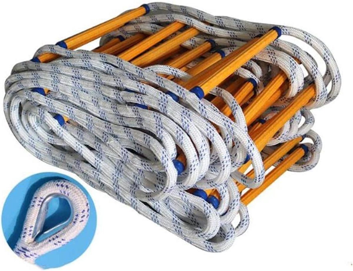 Touwladder Nooduitgang - Brandladder Reddingsladder - Veilige Evacuatie - Vlamvertragend Materiaal - 3-25 meter - Niet gespecificeerd