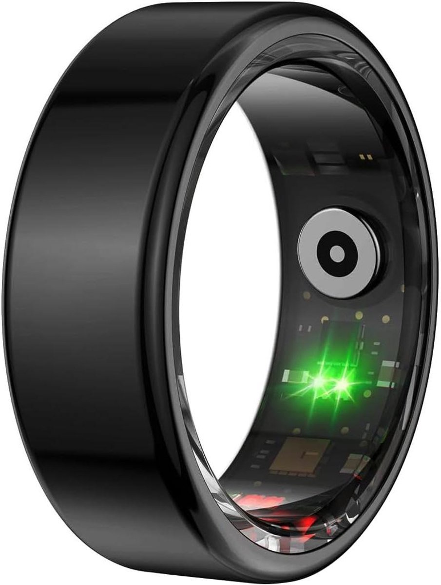 Smart Ring - Gezondheidsring Tracker - Gezondheid Monitoren - Bloedzuurstof Meting - 7 Dagen Batterij - Zwart