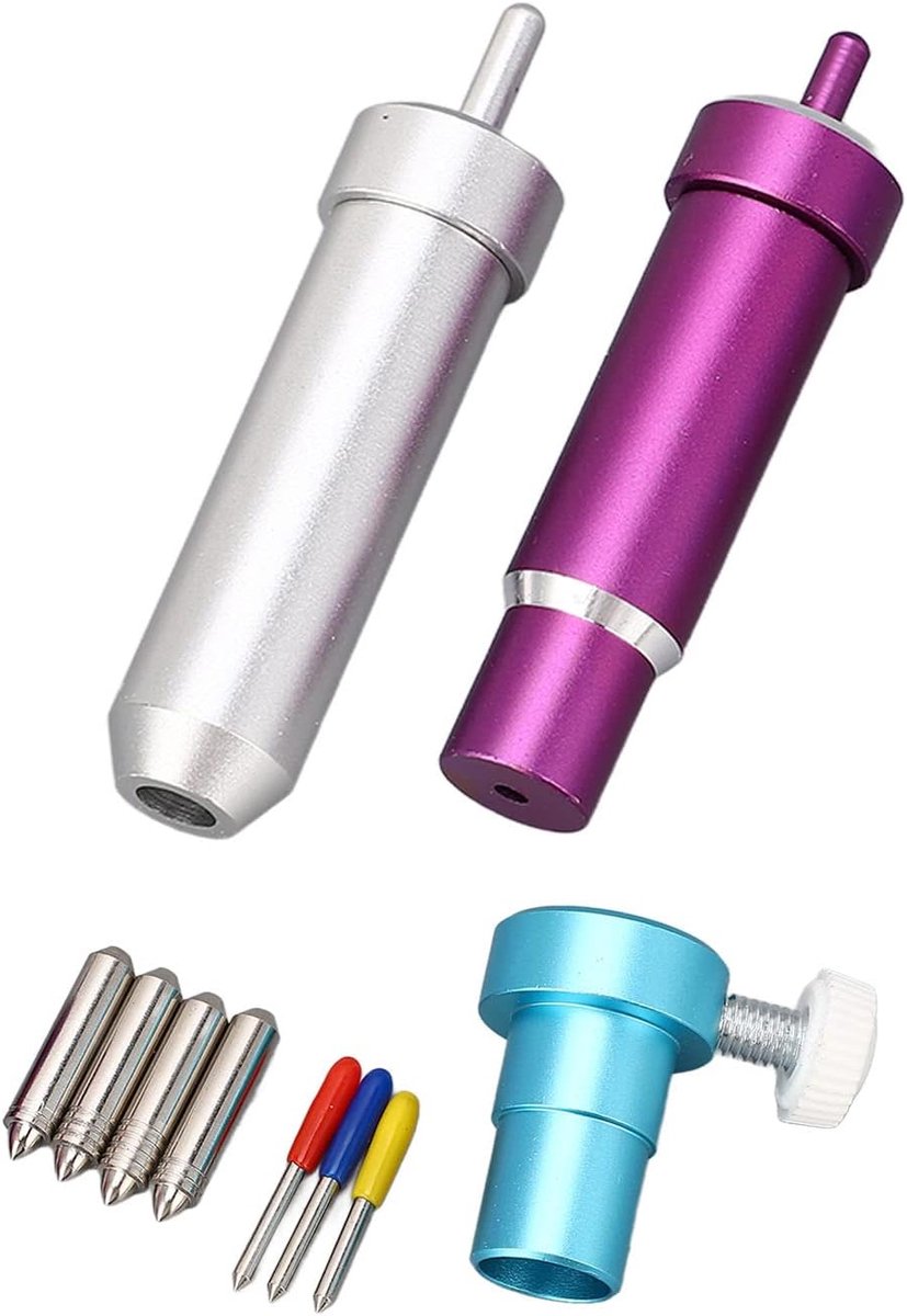 SnelShoppen - Snijmes Kit Universele Penhouder Snijmes Houder Set voor Maker Snijmachine - Inclusief 1 Snijmes Behuizing, 2 Snijmes Houders en 7 Snijm