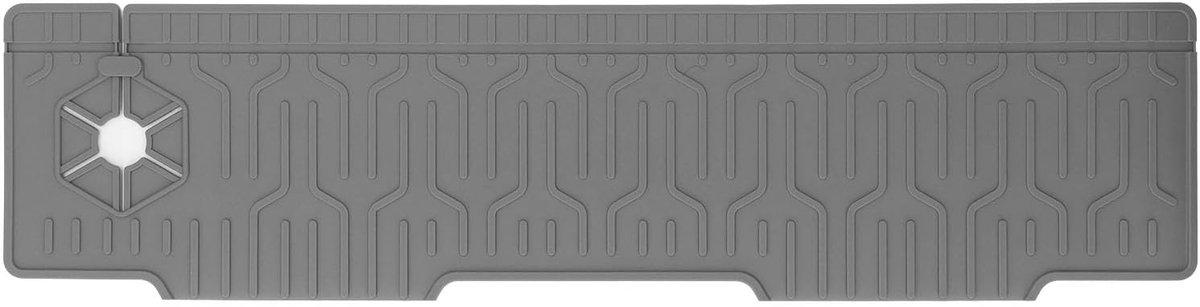 SnelShoppen - Sink Splash Guard, Dubbelzijdige Waterbestendige Tapmat, Multifunctionele Droogmat voor Keuken en Badkamer, Grijs, Voor Onder de Kraan
