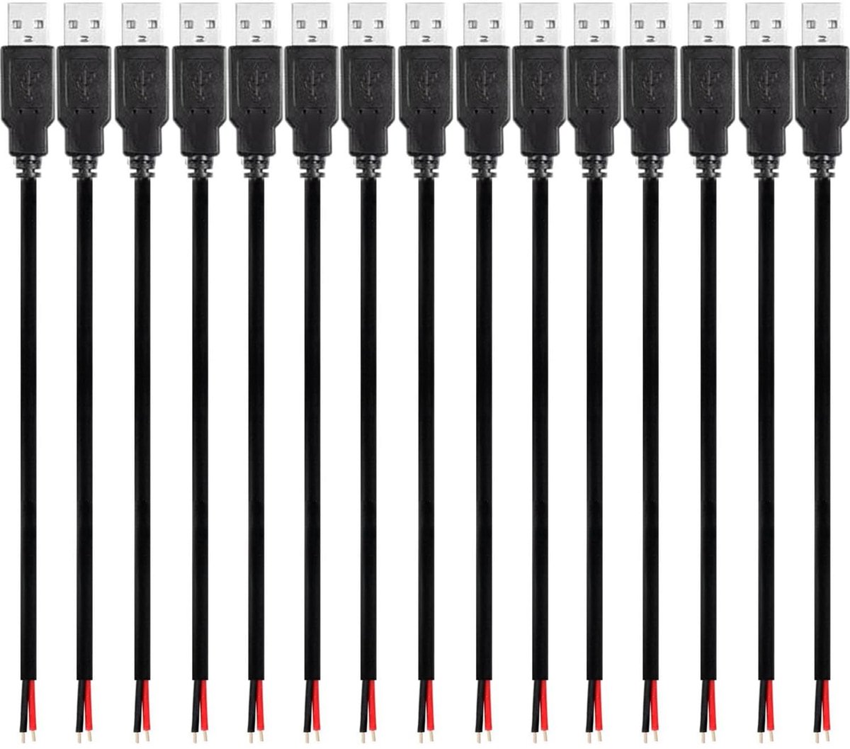 USB Pigtail Kabel 0.3 Meter - 2 Pin Solderbare Plug - Voor DIY Oplossingen - Eenvoudig te Gebruiken - ShopVlot