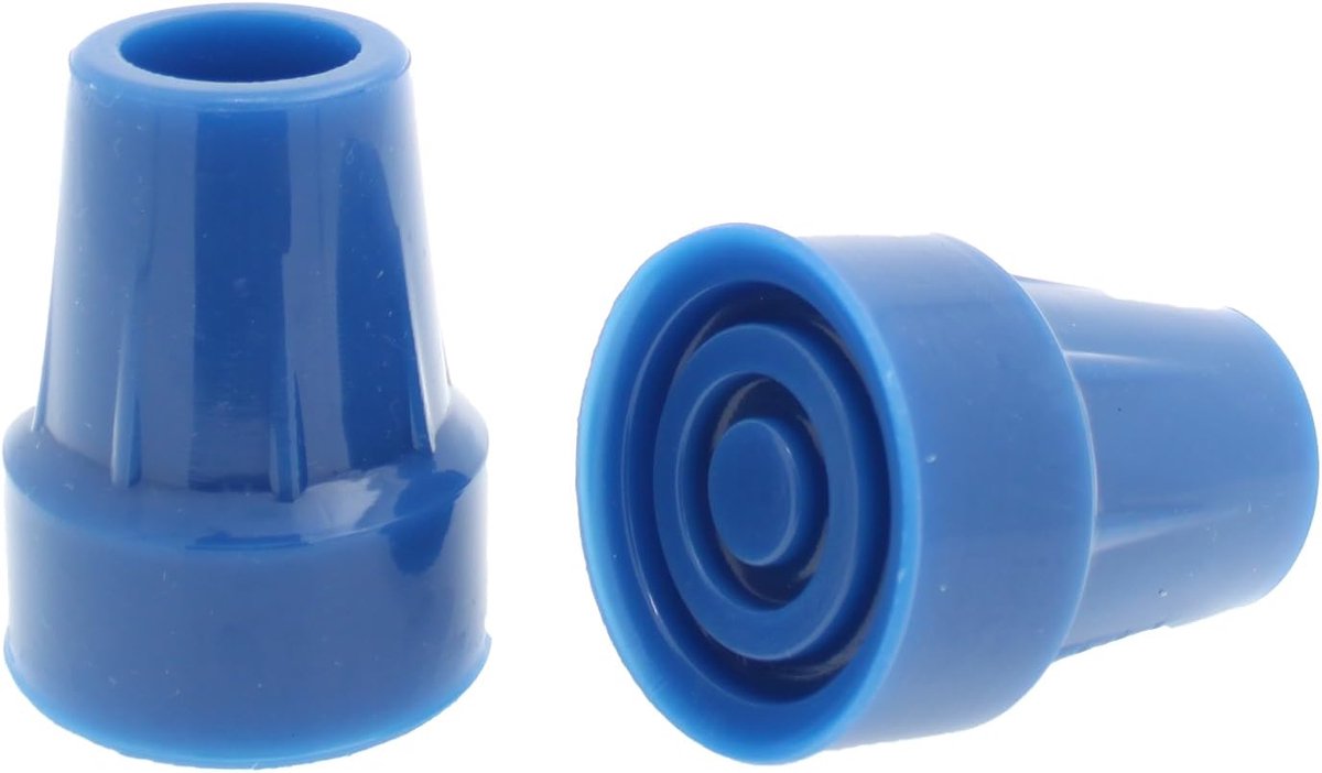 Pair of Blue Rubber Walking Stick Ferrules Stool Tips Feet - 19mm & 22mm - by Lifeswonderful (19mm) - ShopVlot