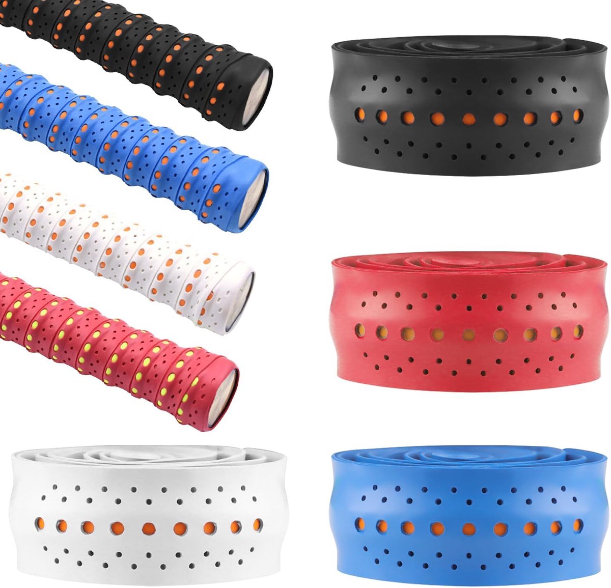 4 Pieces Tennis Grip Band Overgrip Grip Band Tennis Racket Badminton Grip Band Self Adhesive Squash Racket Band for - ShopVlot