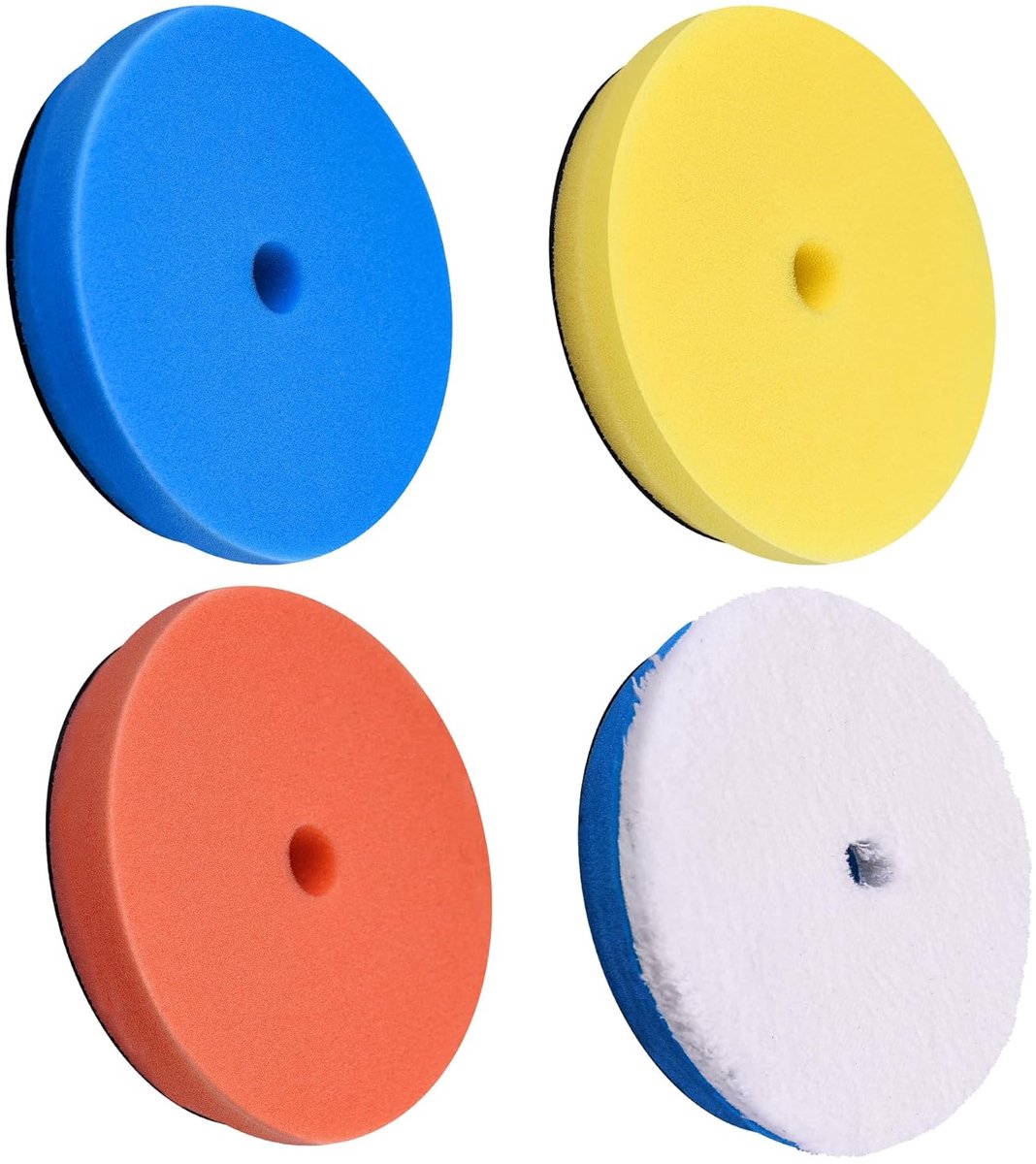 SnelShoppen - Polijstschuim 4 Stuks 150mm Auto Polijstpad Wax Pad Polijstmachine Accessoires Hoogwaardige Materialen