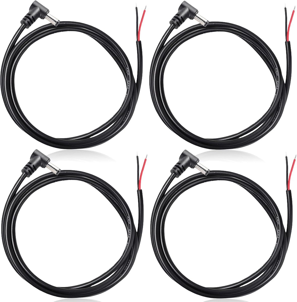 DC verlengkabel 1m - 5.5mm x 2.1mm - zwart - ideaal voor camera's en LED strips - ShopVlot