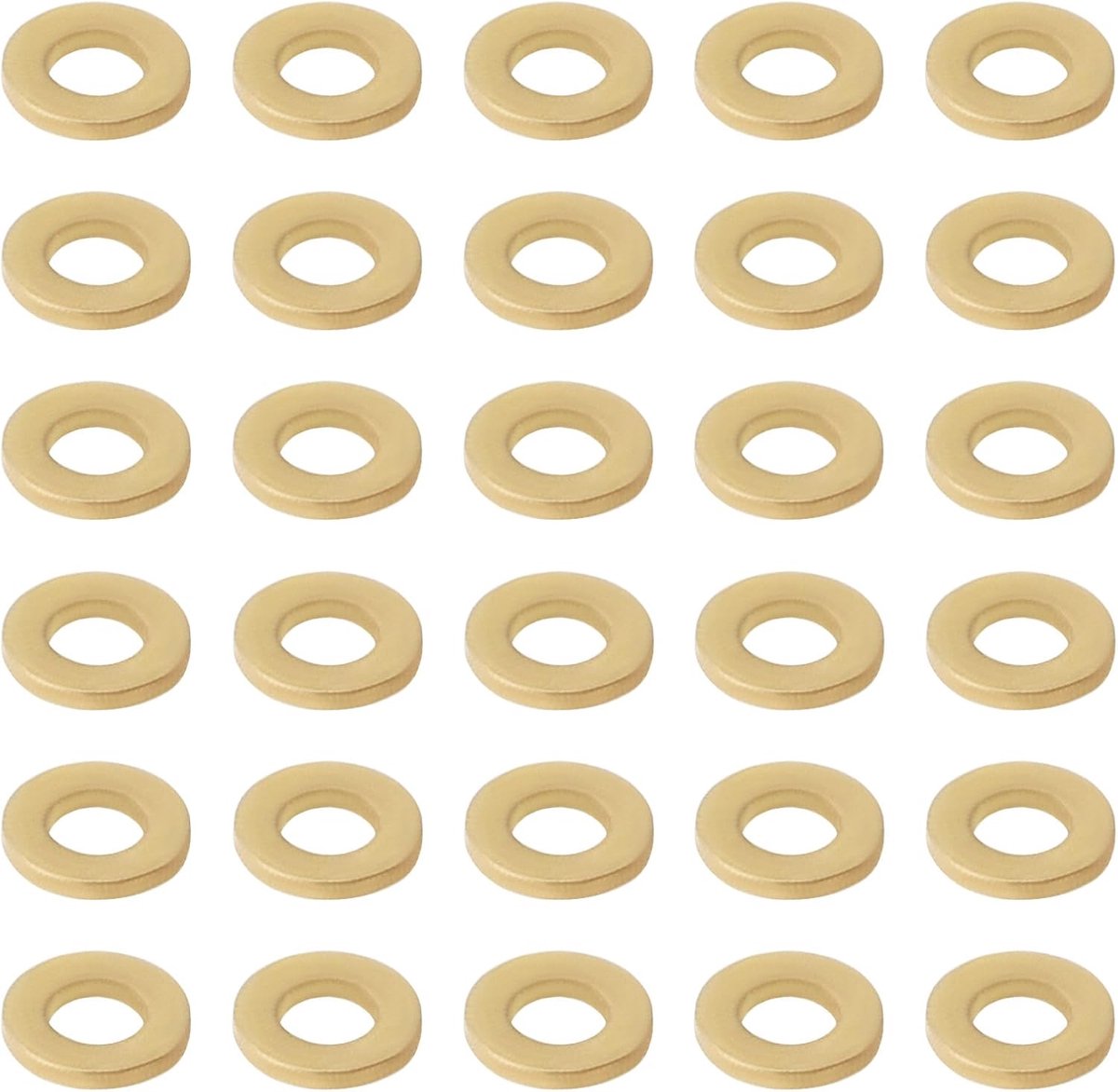 SnelShoppen - 50 Stuks M1.0 Miniatuur Messing Ringen, Platte Koper Washers, Gasket Ringen voor Elektronica, Meubel, Verlichting, Sportuitrusting