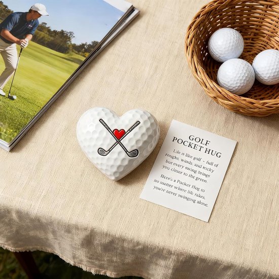 Golfbal Motivatie - Inspiratiebal Hartvorm - Golfsport Ondersteuning - Hartvorm Symbool - 8 cm Diameter - Niet gespecificeerd — afbeelding 4