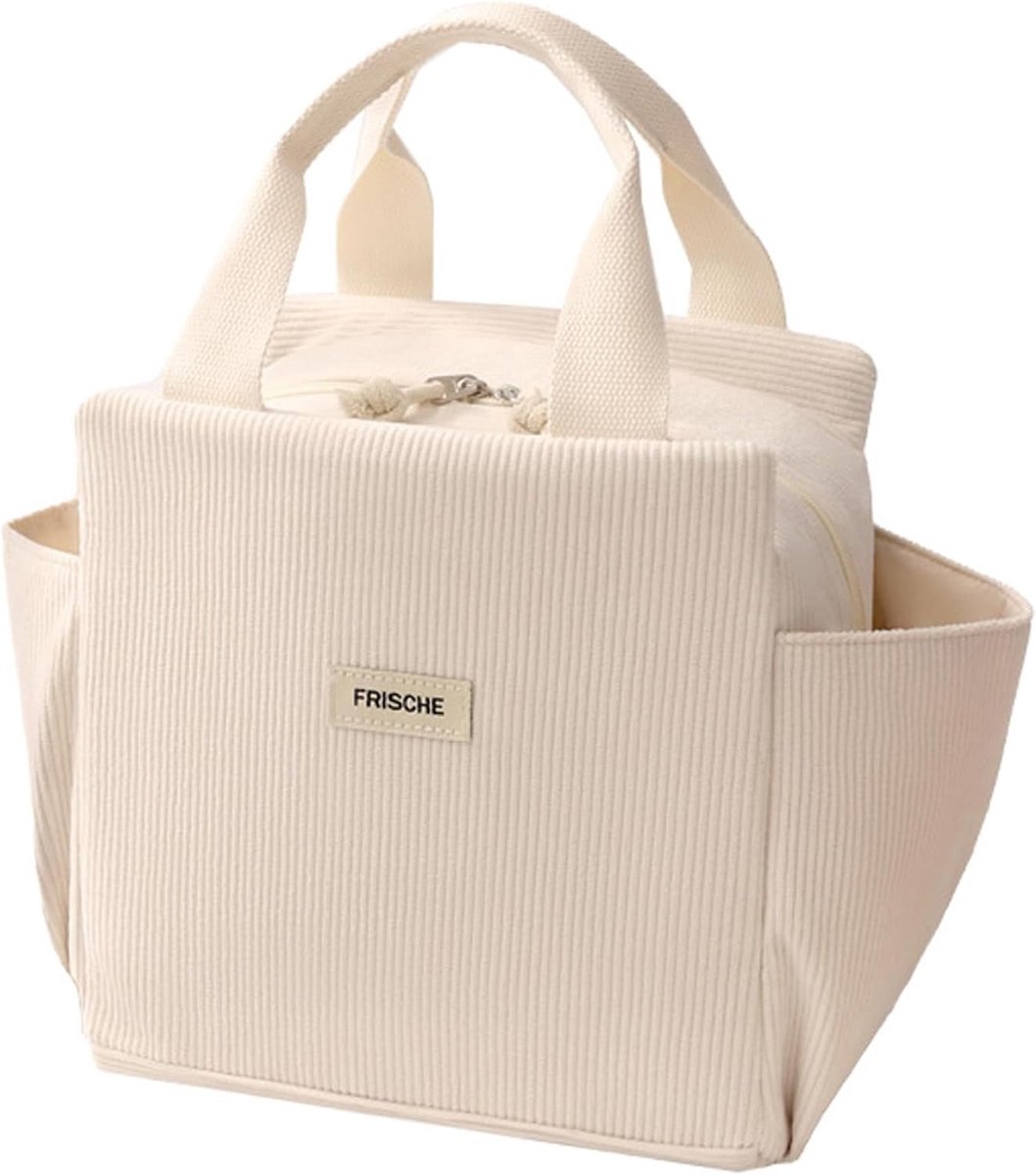 Koeltas - Beige - 26 x 25 x 18,5 cm - Waterdichte Isolatie - Voor Picknick en Werk