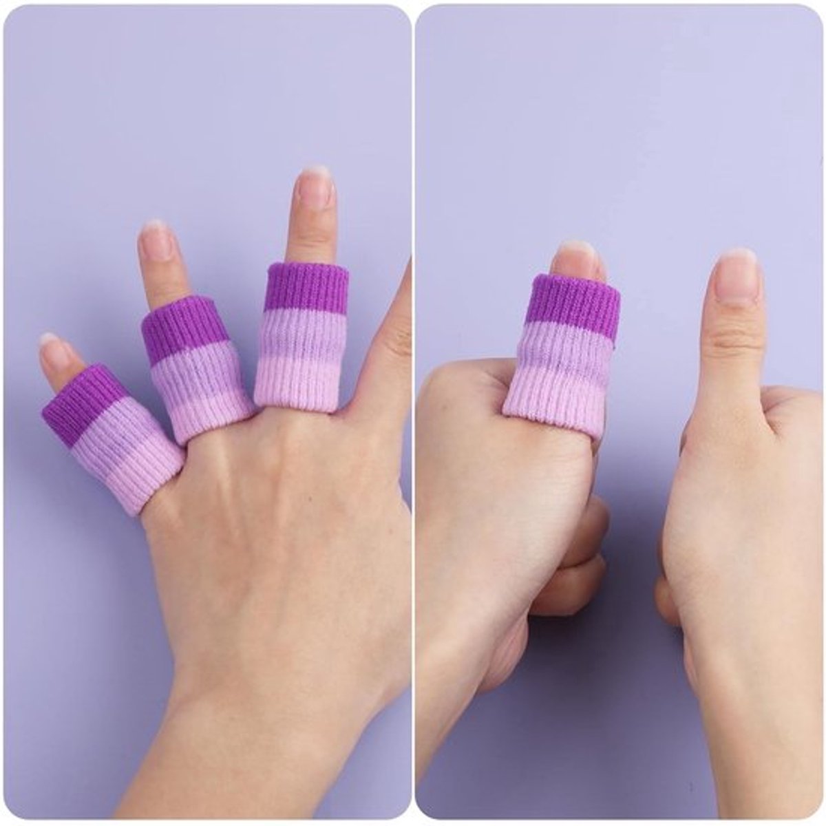 20-delige Set Ovale Vinger Splints, 10 Maten Vingersteun en 10 Zachte Mouwen voor Gebroken en Gewonde Vingers, Trigger Finger Oplossing