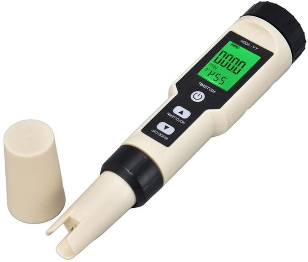 Nauwkeurige digitale waterkwaliteitstester voor H2, pH, TDS, zout, PPM en temperatuur voor drinkwater, hydroponics en aquaria