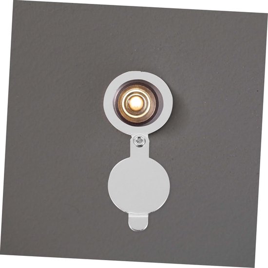 Deurspion Deksel - Kijkgat Cover Privacy - Inkijk Voorkomen - Sterk Koper Materiaal - 5.5 cm - Zilver — afbeelding 3