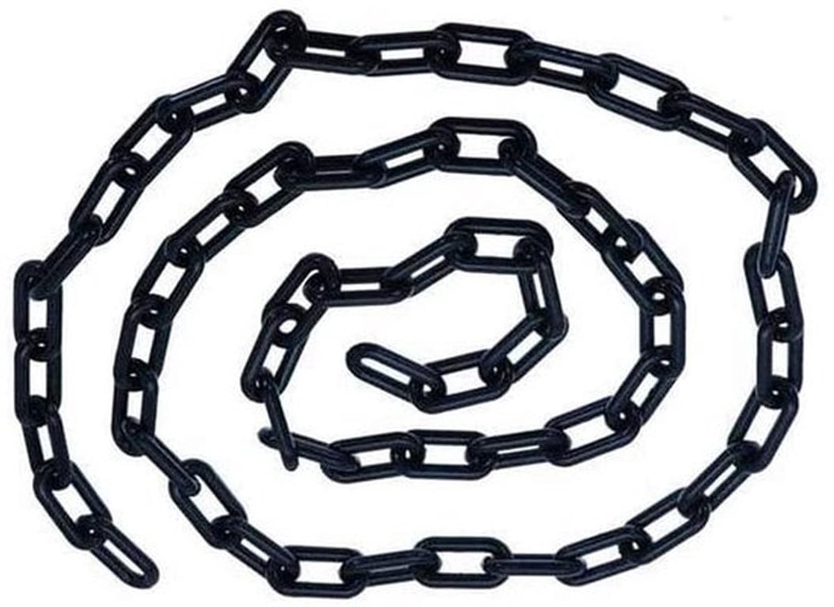 Veilige Plastic Kettingschermen voor Parkeerplaatsen en Tuinhekken - 2m x 10mm Zwart Decoratief en Duurzaam