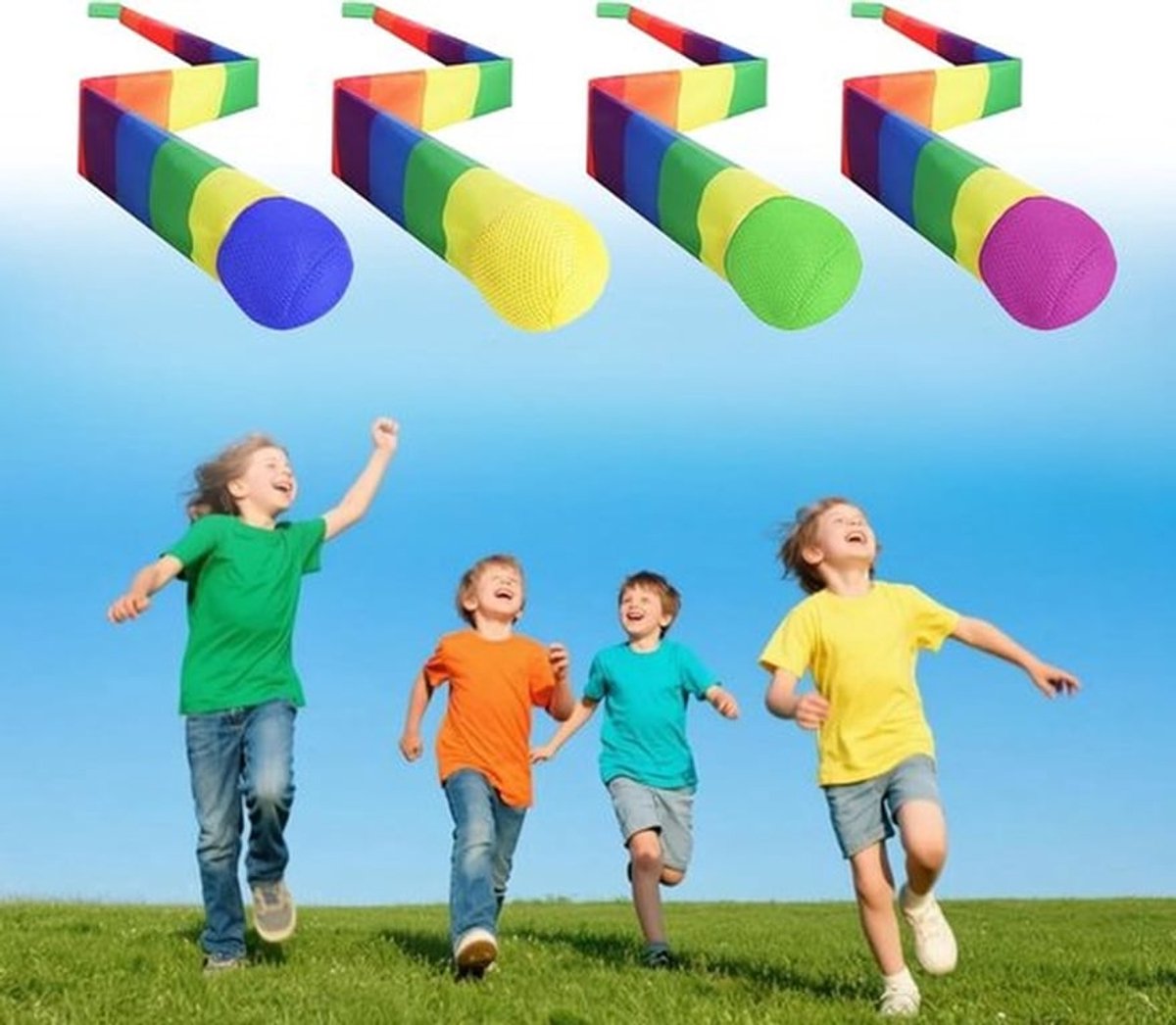 Set van 4 Stuks Kinderspeelgoed - Comet Ball voor Binnen en Buiten - Gooi- en Vangspelletjes