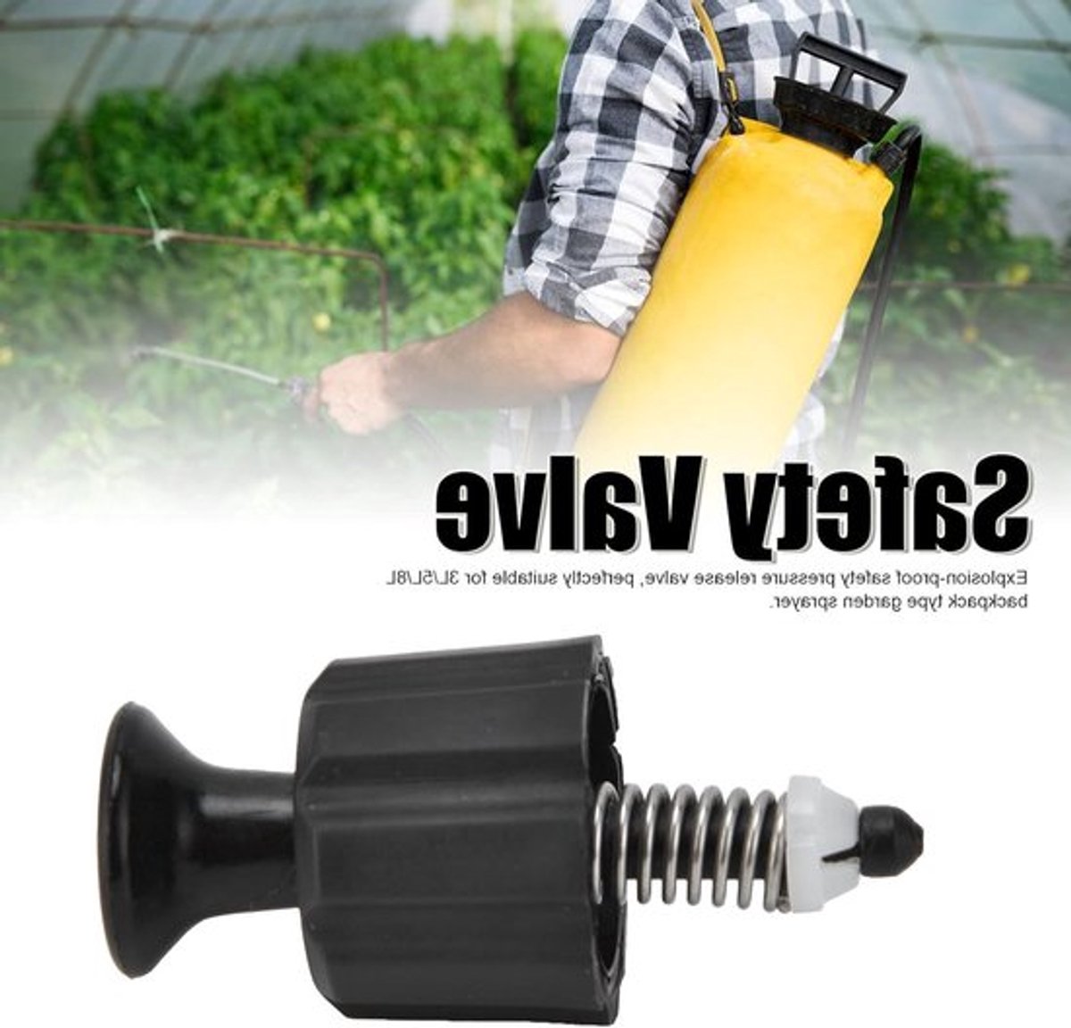 Automatische Veiligheidsdrukventiel voor Rugspuiten van 3L/5L/8L, Duurzaam en Niet-Toxisch Tuinaccessoire, Luchtventiel in Rood en Blauw, Tuinonderdelen en Spuitaccessoires