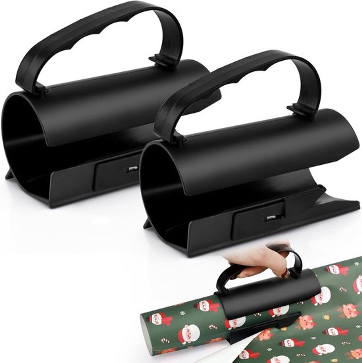 Draagbare papiersnijder voor inpakpapier, 2 stuks, ideaal voor Kerst, Halloween en feesten