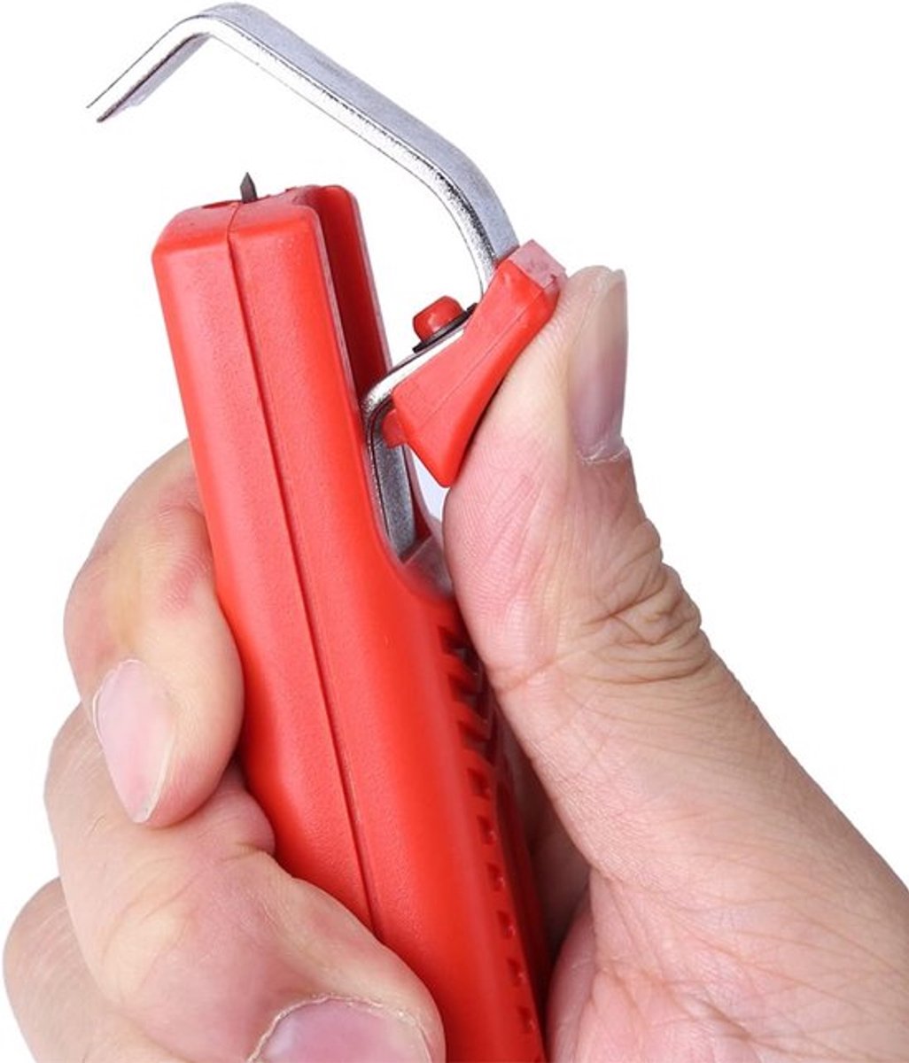 8 tot 28mm Kabelmes, Crimping Tool en Draadstripper voor PVC en Rubber Kabels, Mini Mes voor Efficiënt Kabelstrippen