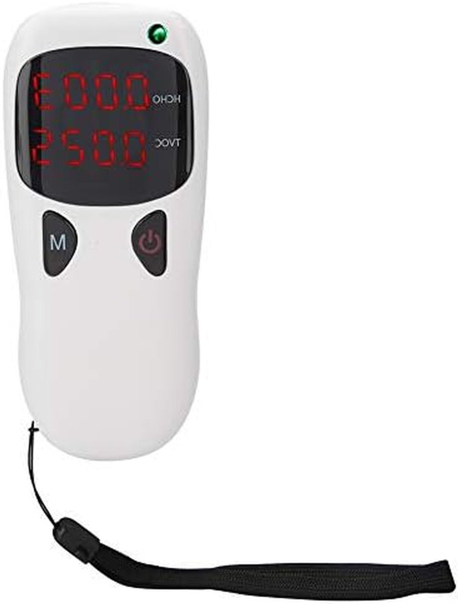 Luchtkwaliteitsmonitor - Luchtmeter Formaldehyde - Binnenlucht Testen - Draagbare Sensor - 143 x 65 cm - Wit