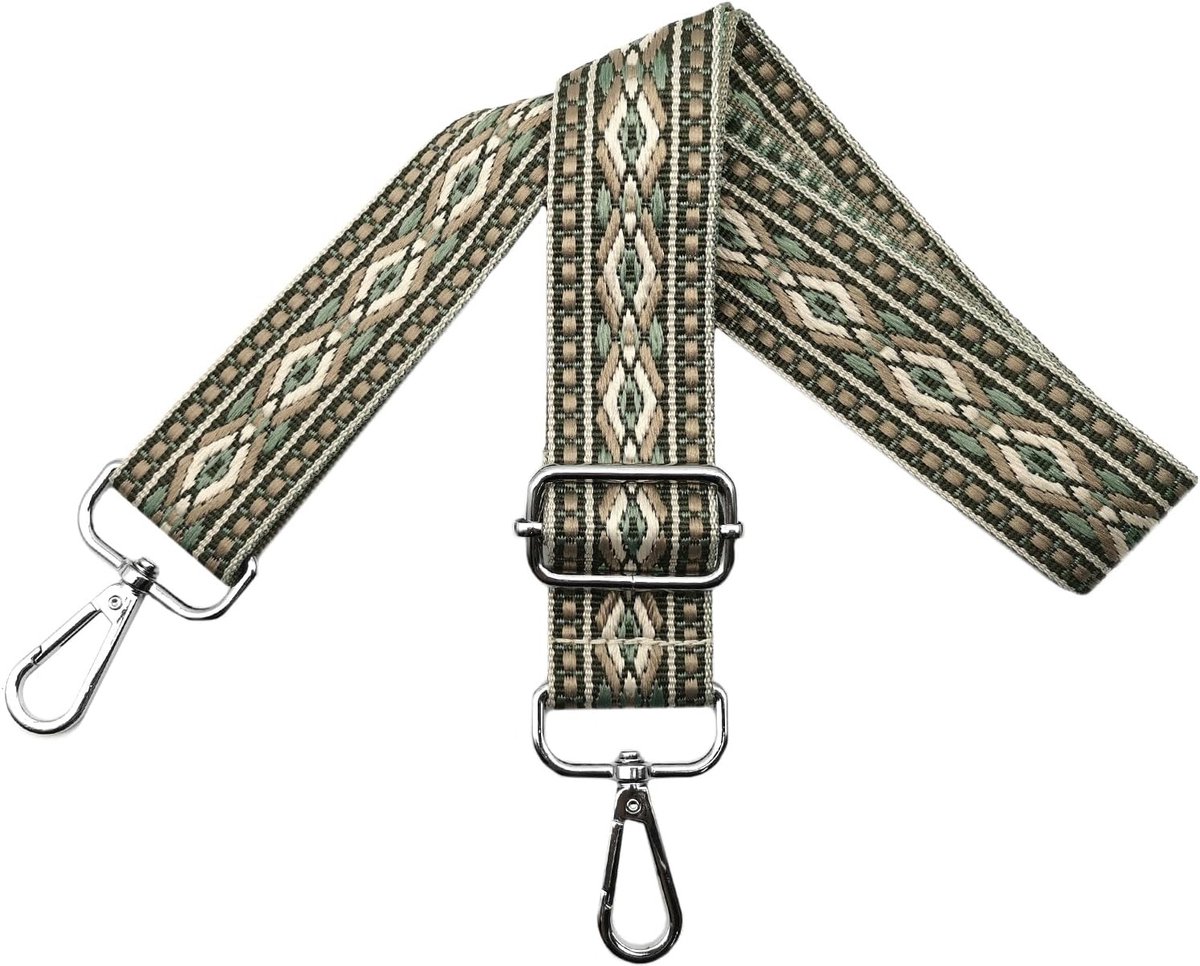 Verstelbare Schouderband voor Dameshandtassen, Kleurige Tasband met Brede 3.8 cm en Zilveren Karabijnhaak, Ideaal voor Diverse Handtassen en Schoudertassen