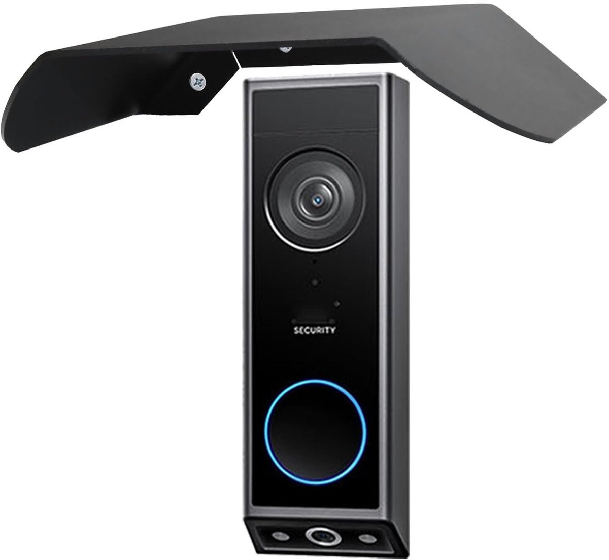 SnelShoppen - Deurbel Regenhoes voor Video Deurbellen, Weerbeschermer, Anti-Glare Bescherming, Zwart, Geschikt voor Eufy E340 C30 C31 en Blink Video D