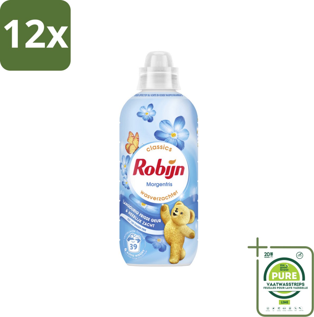 Robijn – Wasverzachter – Morgenfris – 780 ml - Voordeelverpakking - 12 stuks - Wasverzachter - Wasgeur