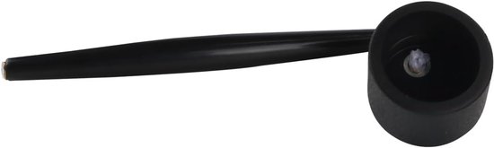SnelShoppen - Zwarte ronde keu krijtdop met ergonomisch handvat, stijlvol plastic nylon en metalen constructie, ideale bescherming voor je keu in zwem van Snelshoppen — afbeelding 2