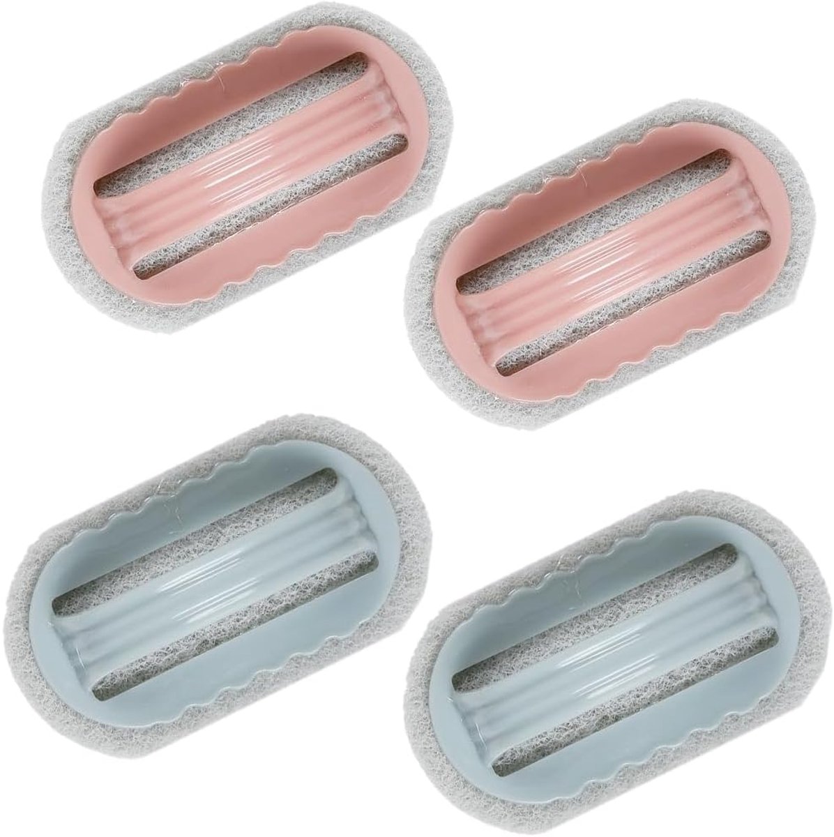 4PCS Handle Sponge Brush Wear-resistant Bath Cleaning Brushes Strong Detergency Reusable Easy Grass Bath Tile Cleaning - ShopVlot
