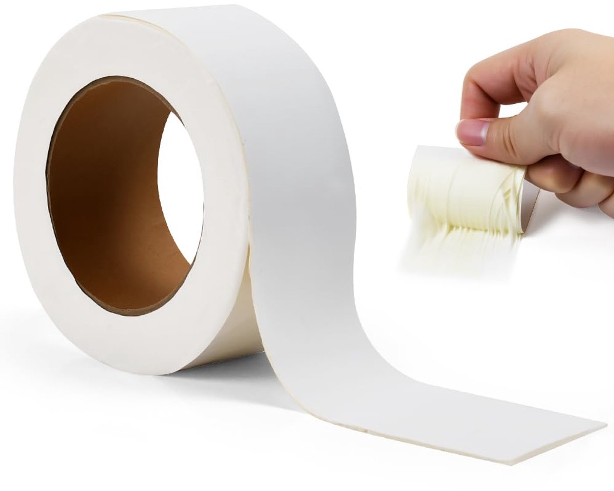 SnelShoppen - Caravan Sealing Tape Wit 5cm x 5m Butyl Rubber Waterdichte Zelfklevende Reparatietape voor Camper Dak, Ramen en Glas, Ideaal voor Extree