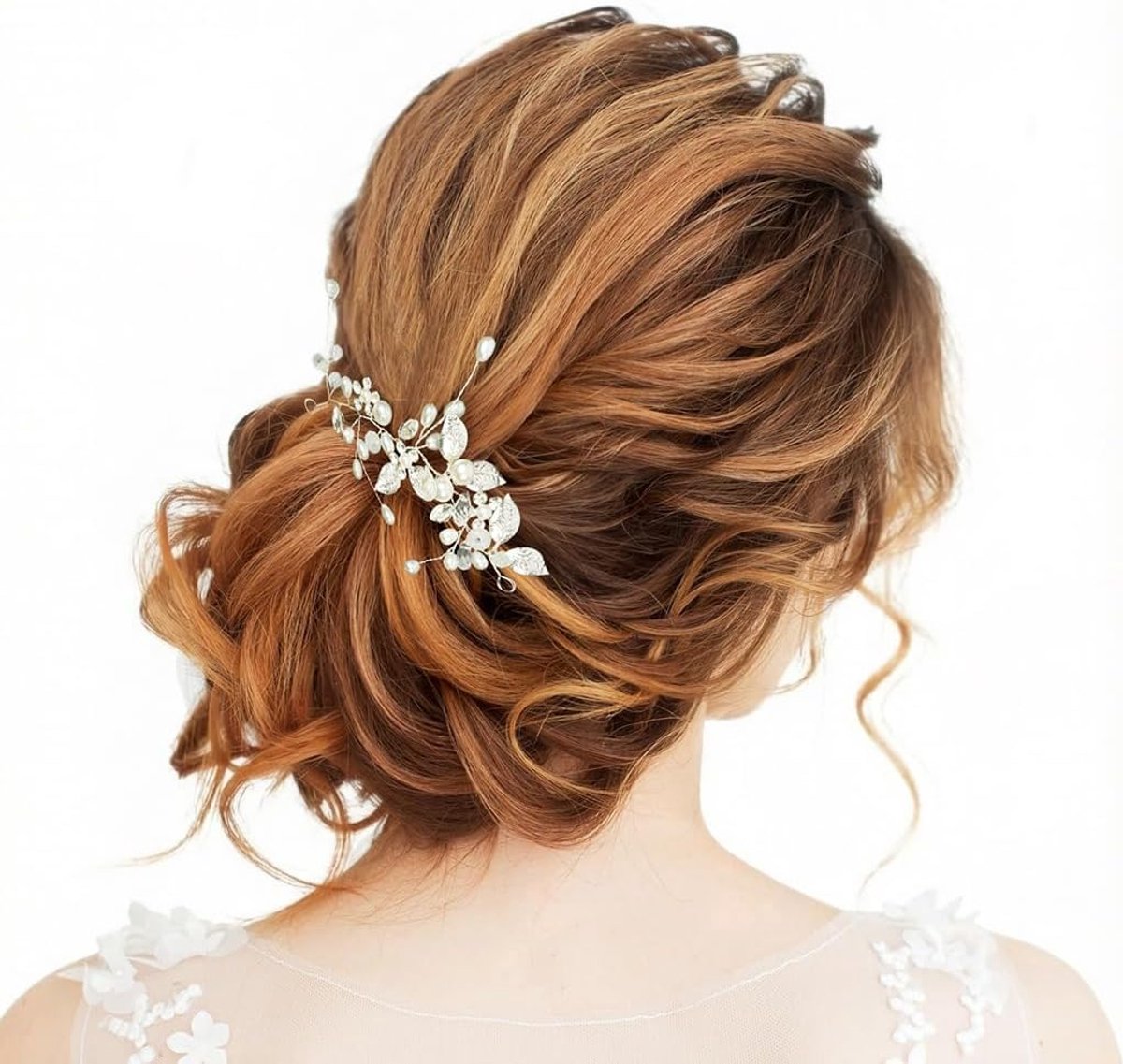 Haarspeld bruid - handgemaakt - kristallen bloemen en parels - elegant accessoires voor bruiden - ShopVlot