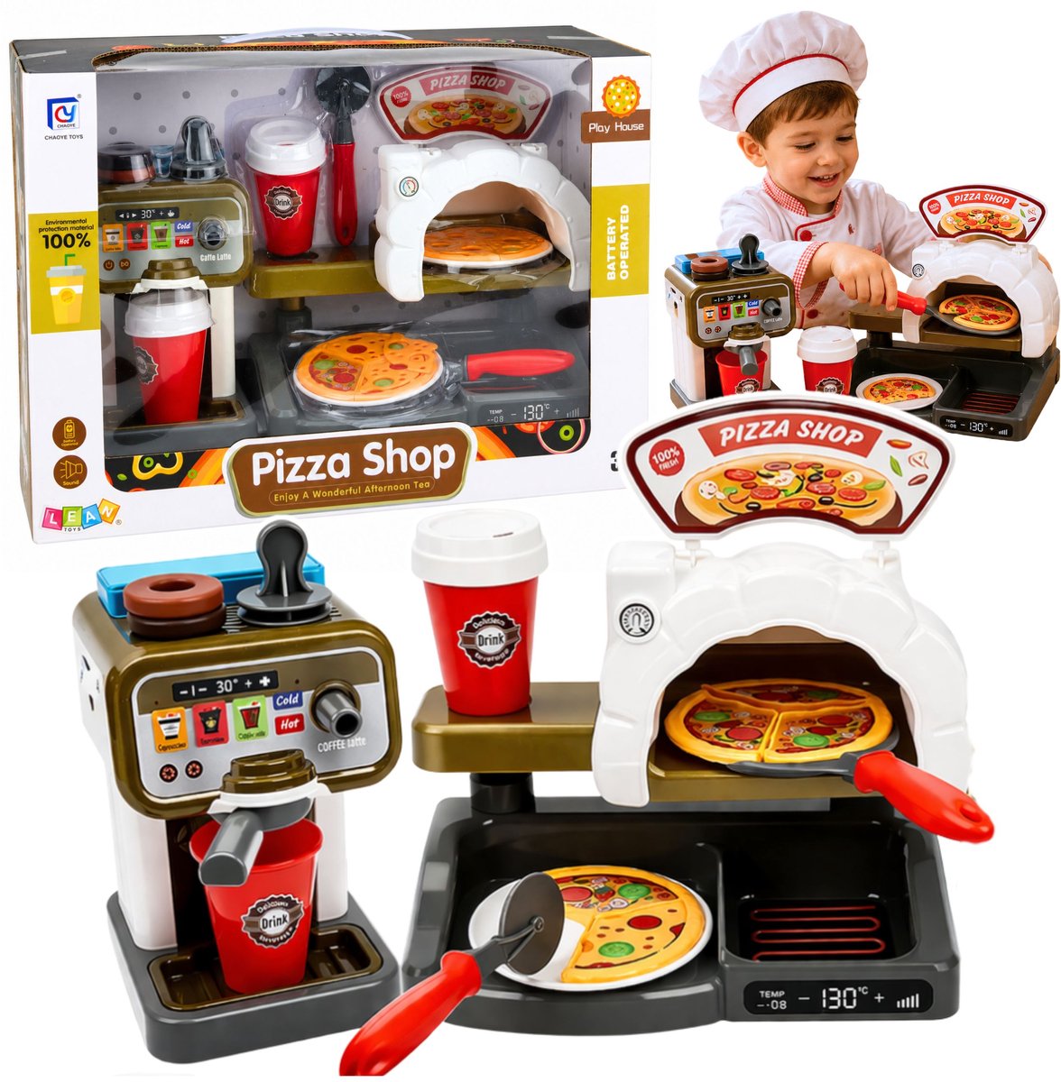 Pizzeria Set Pizzaoven Koffiezetapparaat Accessoires Winkel - UNI