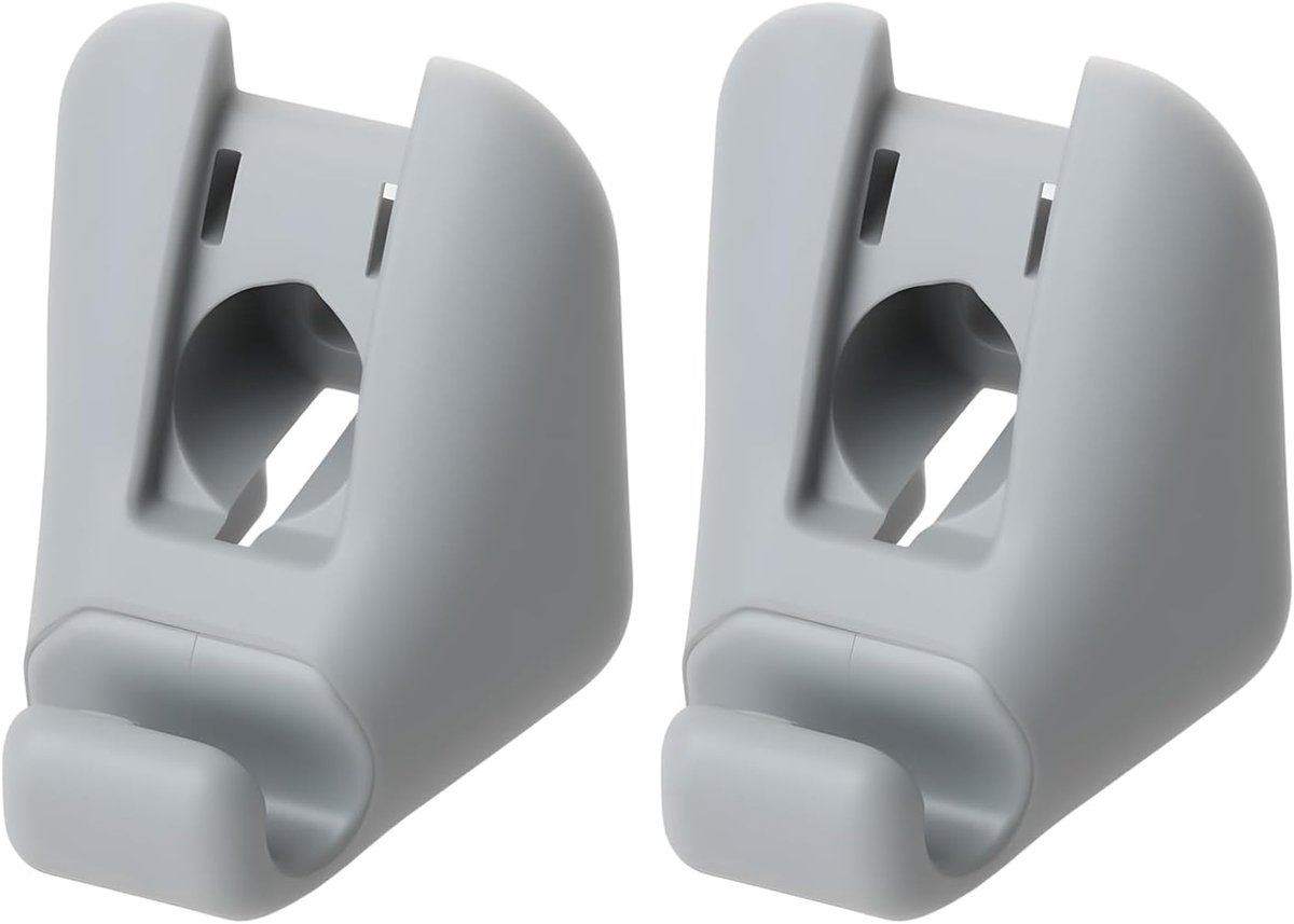 SnelShoppen - 2 Stuks Auto Zonneklep Ondersteuning Clip Retainer Houder voor Pontiac G6 2007-2010 - Grijze Kunststof Vervangingsclips voor Veilige Gri