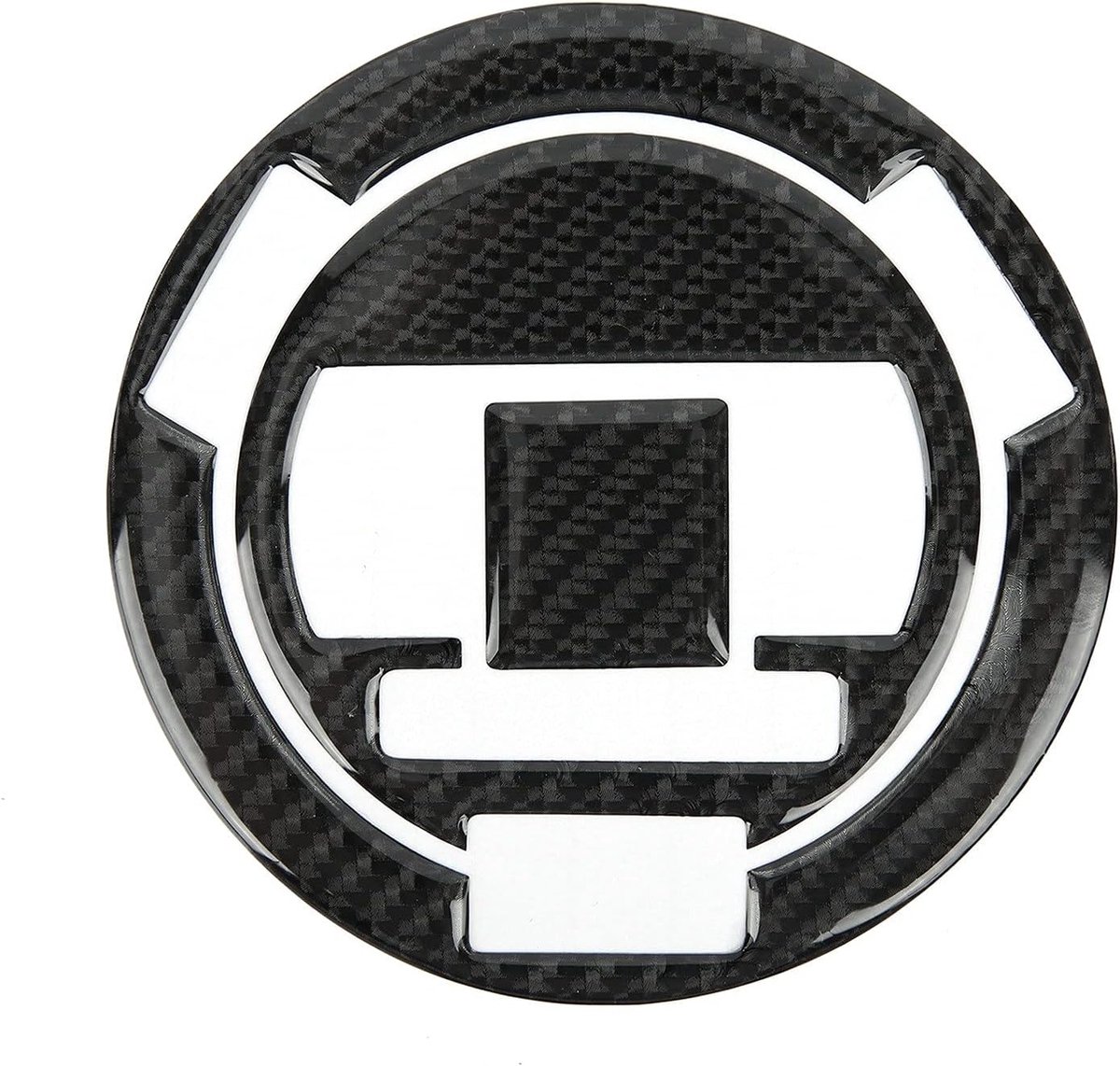 SnelShoppen - Brandstoftank Sticker Set, Zwart Carbon Fiber Tank Pad Beschermers voor R1200GS F800GS S1000R F650GS (Twin)