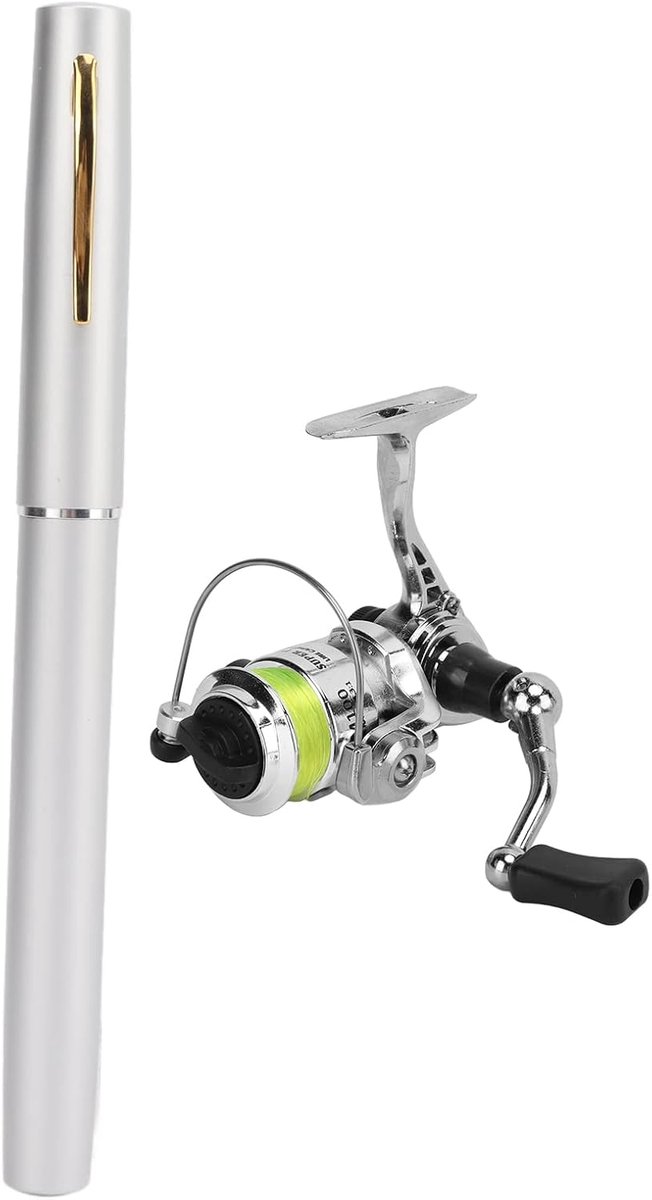 Byshayne- Hengel Mini Penvorm - Draagbare Hengel met Reel - Ultralicht Aluminium - Rotsvissen/Riviervissen/Zeevissen - Hoogwaardige Materiaal - 4,3:1 Snelheidsverhouding - Visstok van Byshayne — afbeelding 4