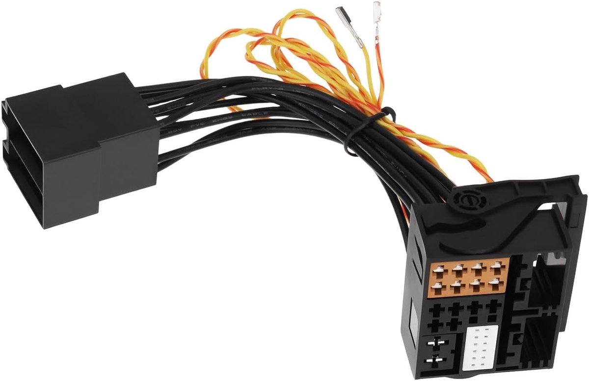 SnelShoppen - Car PQ naar MQB Radio Adapter Kabel 185mm Geschikt voor VW RCD330 en RCD330G Radios, MIB Aanpassing, Stevige Aansluitkabel, 100cm