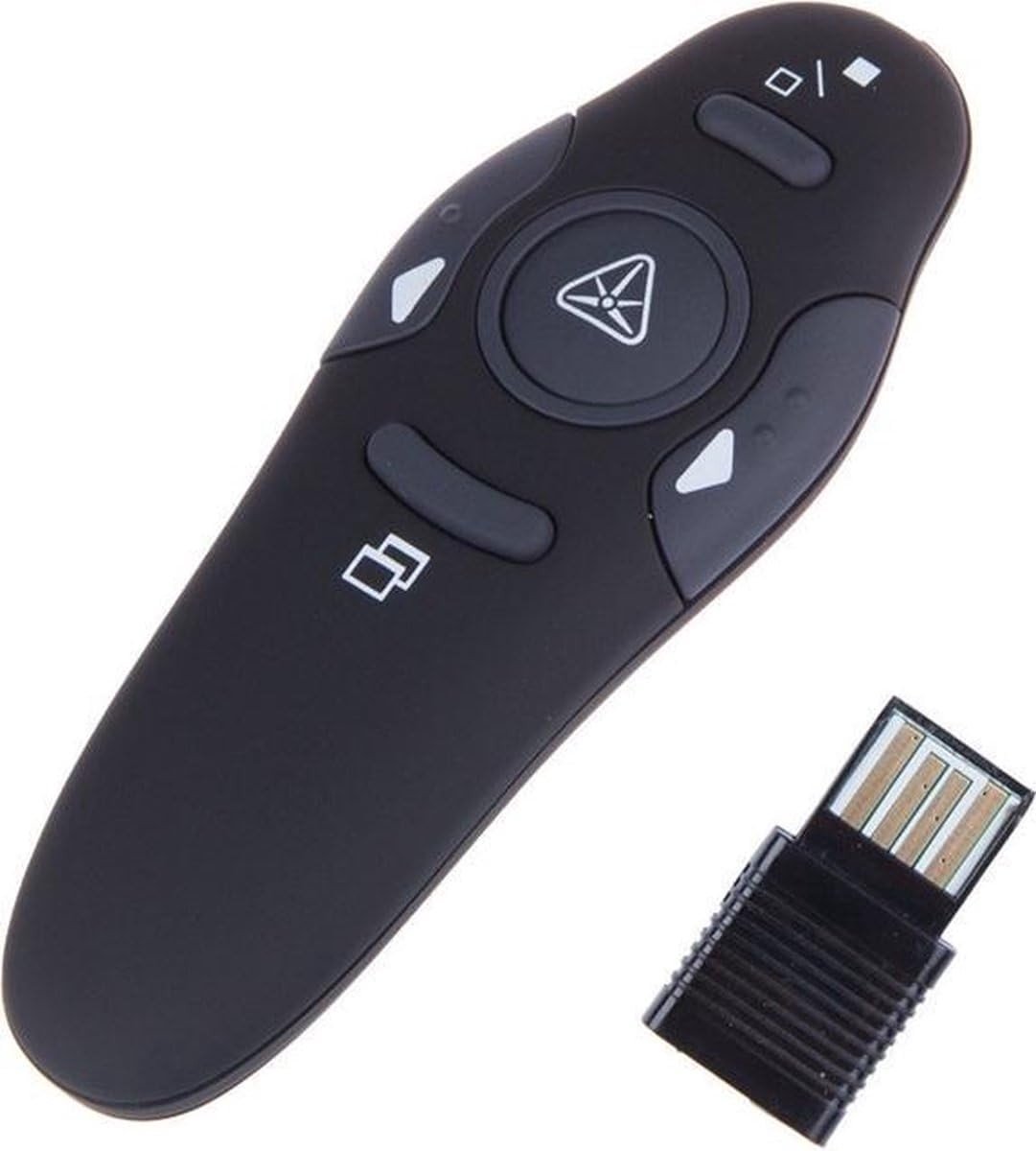 Draadloze Presenter - Zwart - Afstandsbediening met Laser Pointer - Voor Presentaties
