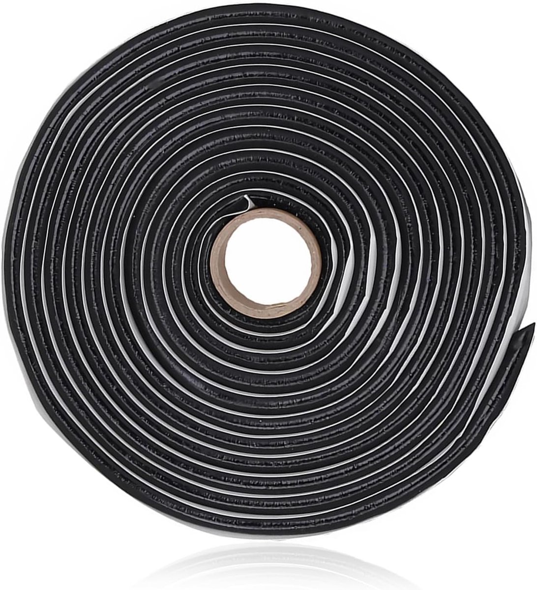 SnelShoppen - 6mm x 6m Butyl Rond Koord, Butyl Strap, Butyl Touw, Zwart, Bitumen Band voor Huishoudapparaten, Koplampen, Ramen, Voorruit, Achterlichte